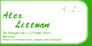alex littman business card